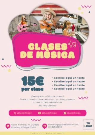 Edita un flyer de extraescolares