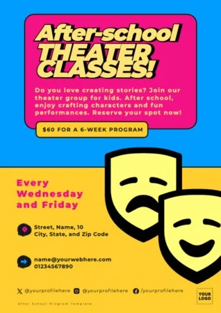 Edit an Afterschool flyer