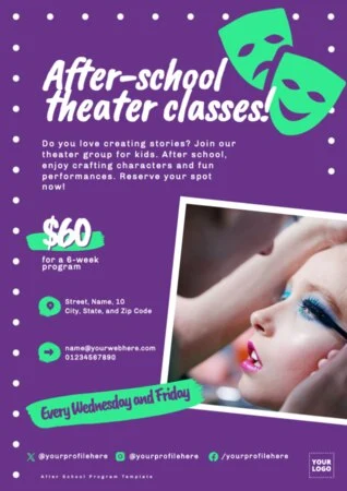 Edit an Afterschool flyer