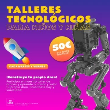 Edita un flyer de extraescolares