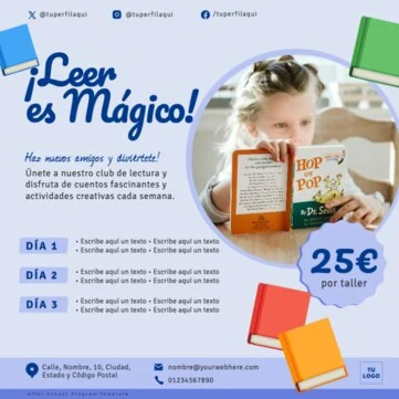 Edita un flyer de extraescolares