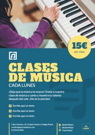 Edita un flyer de extraescolares