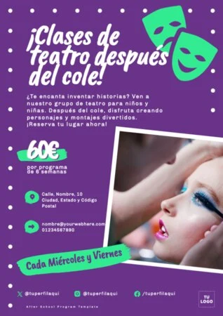 Edita un flyer de extraescolares