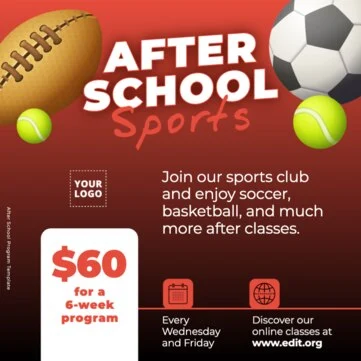 Edit an Afterschool flyer