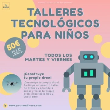 Edita un flyer de extraescolares