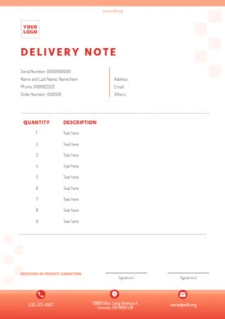 Edit a Delivery Note