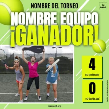 Edita una plantilla de resultados de partido