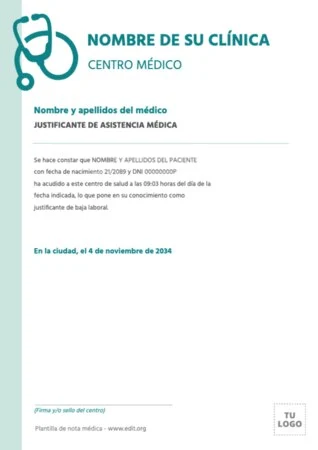 Edita un parte de baja médica