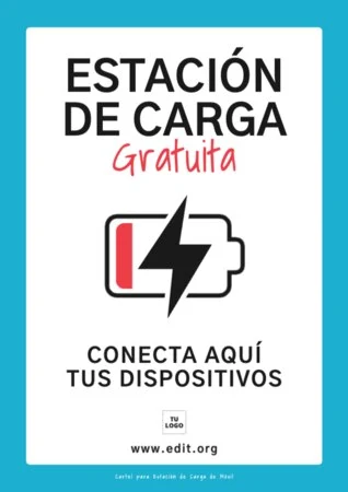 Edita un cartel de cargar móvil