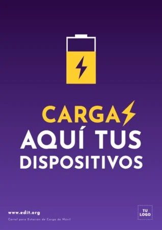 Edita un cartel de cargar móvil Edita un cartel de cargar móvil
