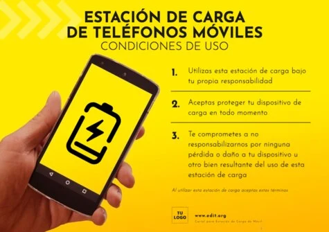 Edita un cartel de cargar móvil