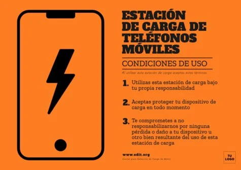 Edita un cartel de cargar móvil