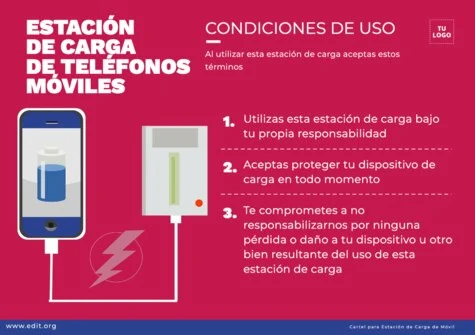 Edita un cartel de cargar móvil