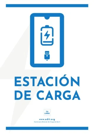 Edita un cartel de cargar móvil