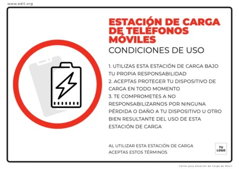 Edita un cartel de cargar móvil