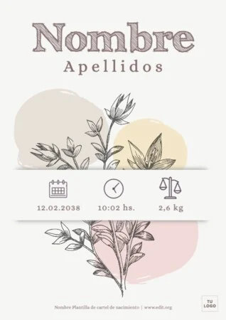 Edita un cuadro de nacimiento