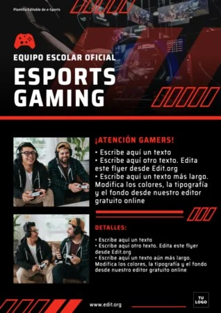 Edita un flyer de eSports