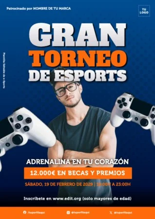 Edita un flyer de eSports