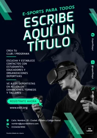 Edita un flyer de eSports
