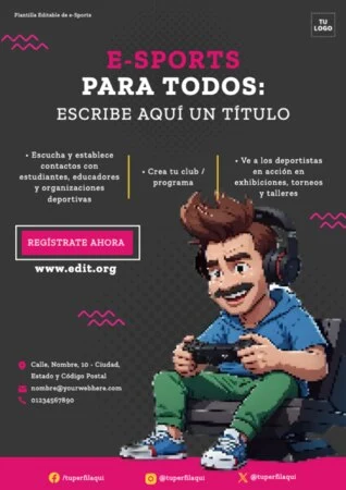 Edita un flyer de eSports