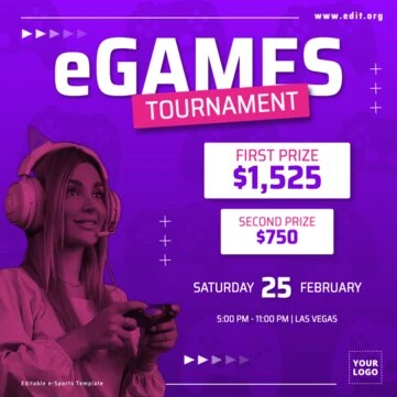 Edit an eSports flyer