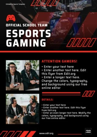 Edit an eSports flyer