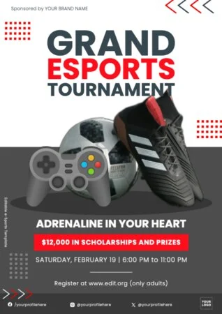 Edit an eSports flyer
