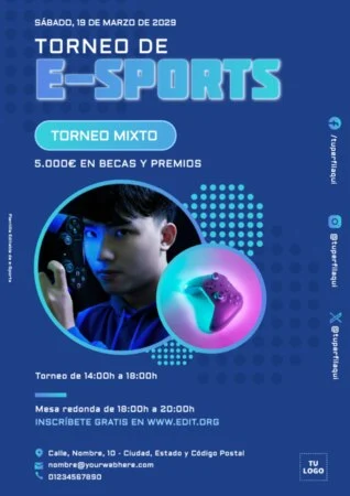 Edita un flyer de eSports