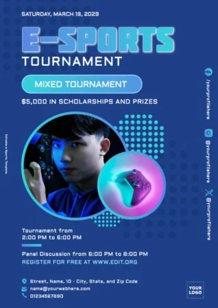 Edit an eSports flyer