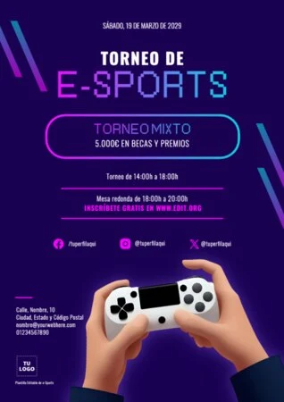 Edita un flyer de eSports