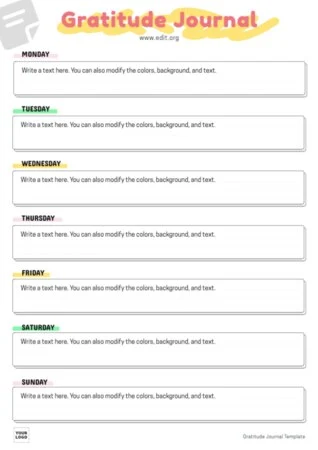 Edit a gratitude journal example