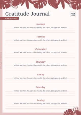 Edit a gratitude journal example