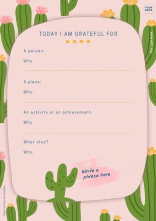 Edit a gratitude journal example