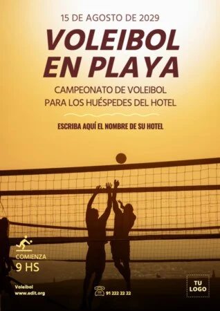 Edita un cartel de voleibol