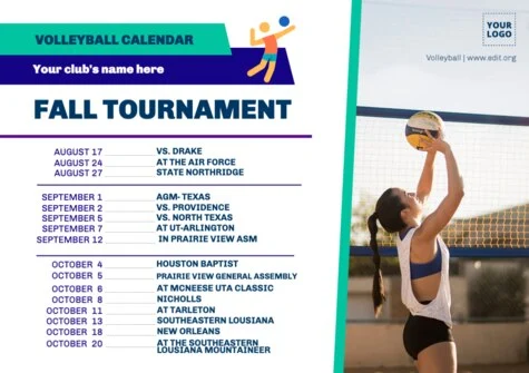 Edit a volleyball template