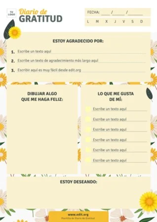Edita un diario de gratitud digital