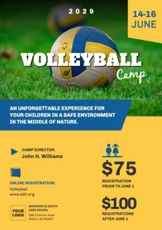 Edit a volleyball template