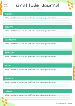 Edit a gratitude journal example
