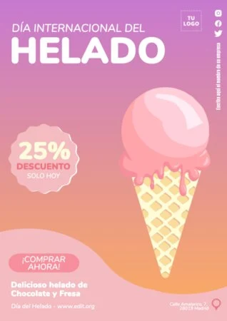 Edita un cartel de Helados