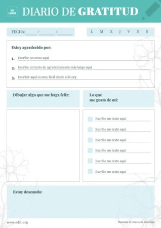 Edita un diario de gratitud digital
