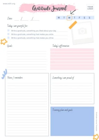 Edit a gratitude journal example