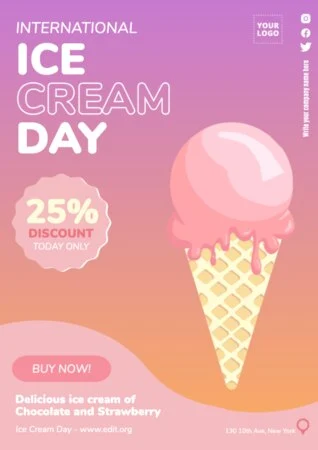 Edit an Ice Cream Day design