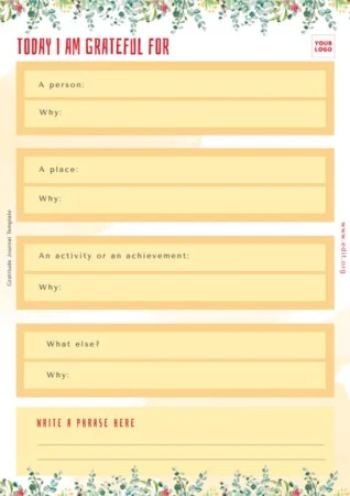 Edit a gratitude journal example