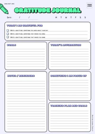 Edit a gratitude journal example