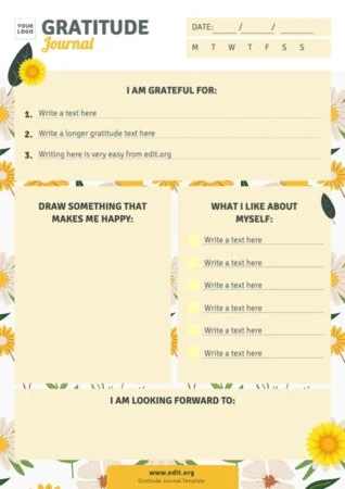 Edit a gratitude journal example