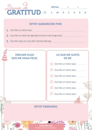 Edita un diario de gratitud digital