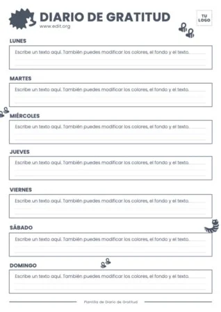 Edita un diario de gratitud digital