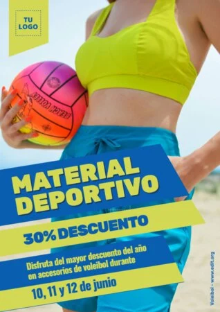 Edita un cartel de voleibol