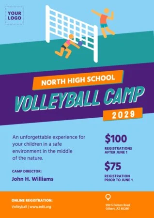 Edit a volleyball template