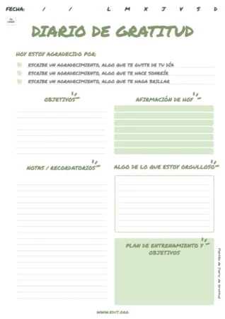 Edita un diario de gratitud digital